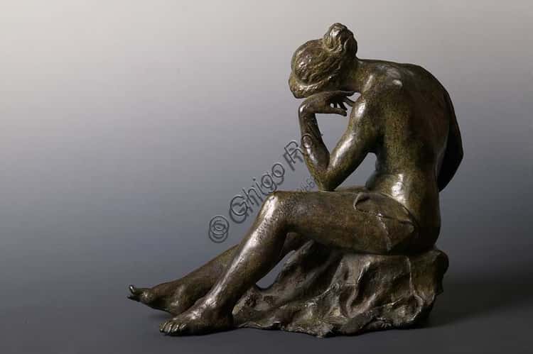 Statua Bronzo Donna: 'Nudo Femminile a Riposo' di Renzo Baraldi