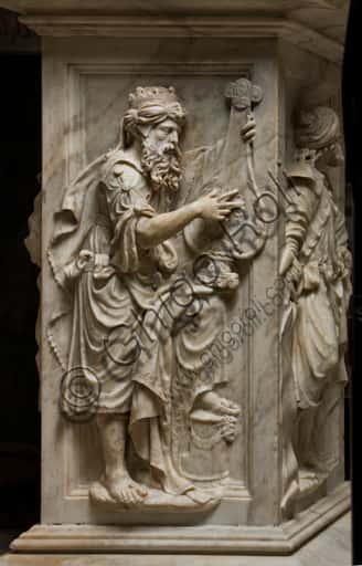 Marble Sculpture of King David playing the Zither by Guglielmo Della Porta