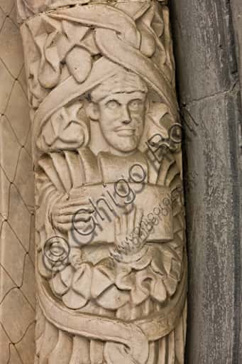 Romanesque Prophet Sculpture at St. Gotthard Portal, Genoa Cathedral
