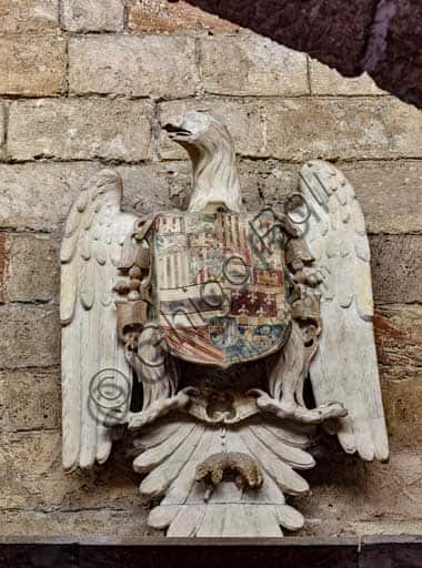 Bourbon Emblem Sculpture in the Winds Room of the Norman Palace