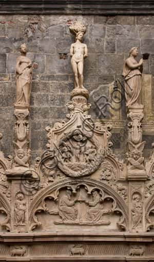 Gagini Sculptures: Fortitude, St. Sebastian and Hope Statues in Genoa Cathedral