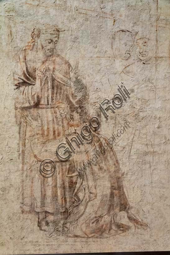 Particolare della sinopia Nozze di Isacco e Rebecca di Benozzo Gozzoli