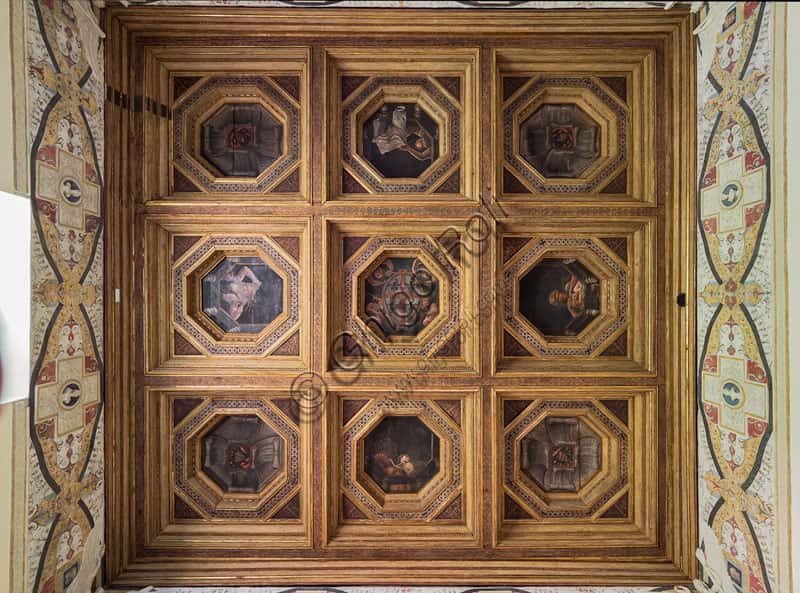 Coffered Ceiling in the Chamber of the Victories at Palazzo Te, Mantua