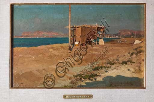 "Spiaggia con capanno" di Cortegiani nel Palazzo dei Normanni