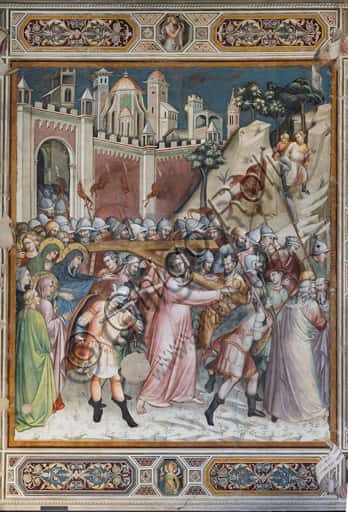 Ascent to Calvary by Spinello Aretino: Fresco in the Santa Croce Sacristy