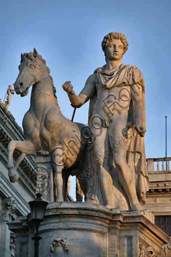 La Statua del Dioscuro sulla Piazza del Campidoglio a Roma