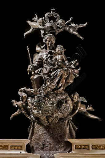 Madonna as Queen of Genoa Statue by Giovanni Battista Bianco