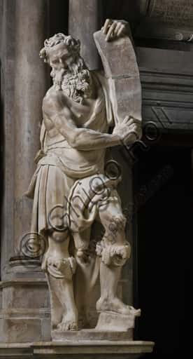 Moses Statue in the Cybo Chapel of Genoa Cathedral