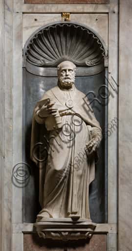 Statue of Saint Ambrose by Pietro Francavilla (1593), Genoa Cathedral