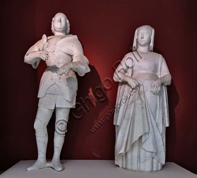 Bianca Maria Visconti and Francesco Sforza: Renaissance Marble Statues