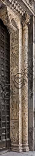 Right Jamb of the St. John the Baptist Portal in Genoa Cathedral