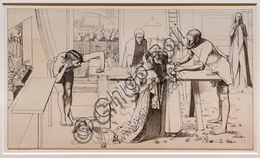Study for Christ in the House of His Parents, drawing by John Everett Millais