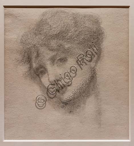 Study of a Sleeping Woman's Head by Edward Burne-Jones | Drawing