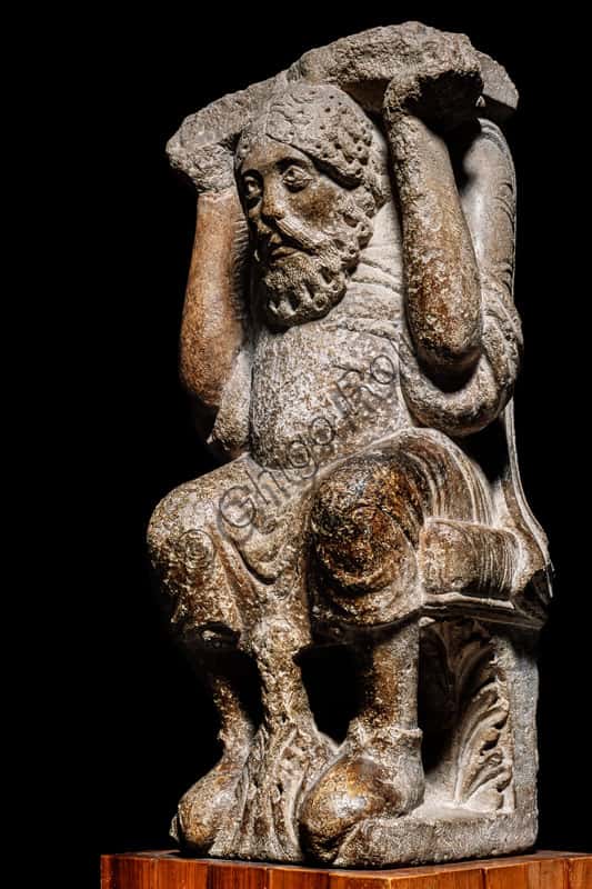 Wiligelmo's Telamon (12th Century) - Sforza Castle Sculpture Collections