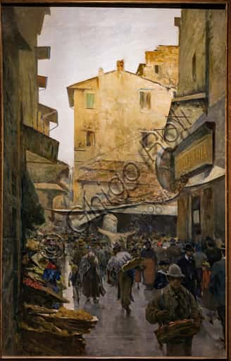 Mercato Vecchio da via degli Speziali di Telemaco Signorini, 1882