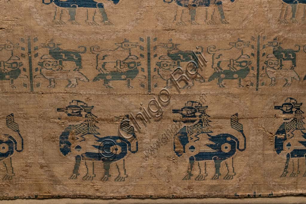Middle Eastern Silk Samite Fabric at Santa Giulia Museum, Brescia