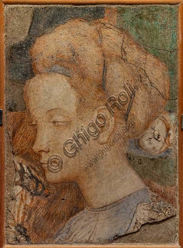 Female Figure by Pisanello: Detached Fresco Fragment