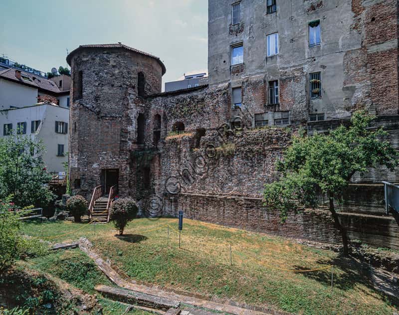 Polygonal Tower & Walls of Massimiano in the Museum Courtyard