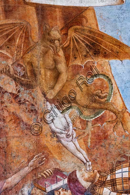Triumph of Death: Devil Grabbing Soul of Plague Victim – Buffalmacco Fresco Detail