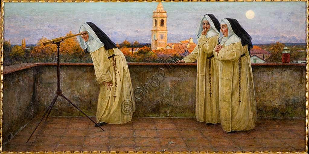 Umberto Ruini's View of Saliceto Panaro: Italian Landscape Painting