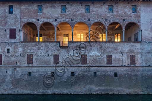 Night View of the Lodge at Rocca Sanvitale in Fontanellato