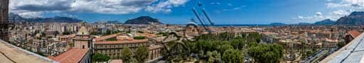 Orbicular View of Palermo from Porta Nuova Tower: Urban Cityscape