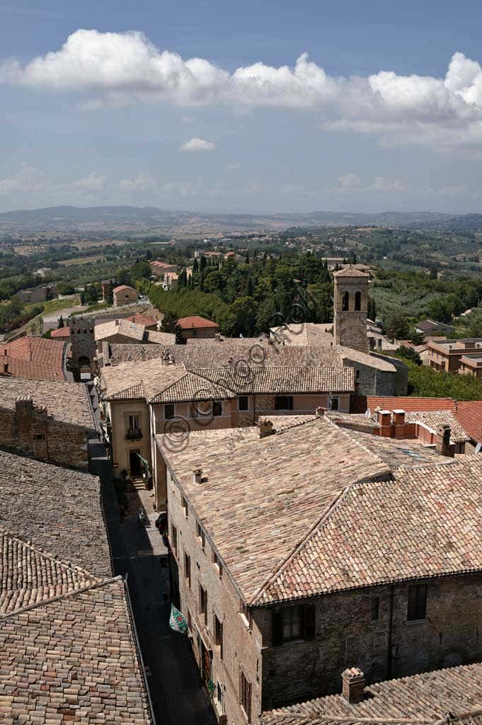 Panoramic View of Montefalco: Goffredo Mameli Avenue from the Town Tower