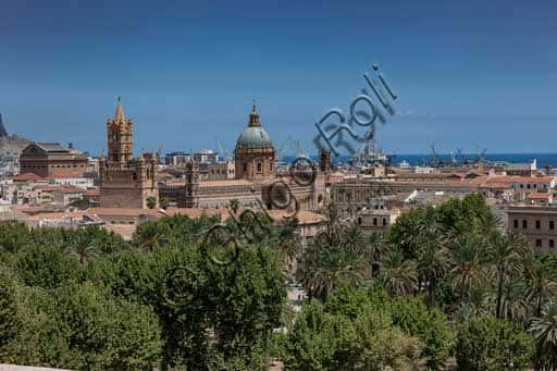 Panoramic View of Palermo from Porta Nuova Tower and the Cathedral