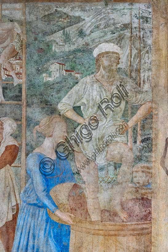 Vendemmia ed Ebbrezza di Noè: affresco di Benozzo Gozzoli nel Camposanto Monumentale di Pisa