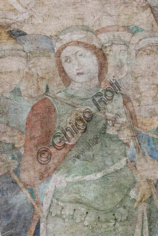 Detail of Aaron's Rod and the Bronze Serpent Fresco by Benozzo Gozzoli