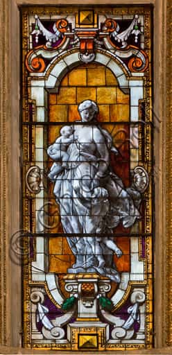 Stained Glass Window of the Lercari Chapel in Genoa Cathedral