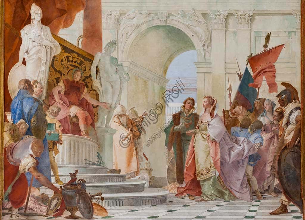 Fresco Magnanimity of Scipio by Giambattista Tiepolo at Villa Cordellina