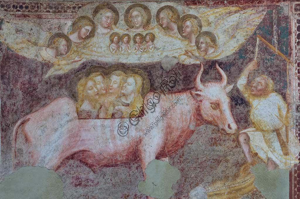 Affreschi di Vitale da Bologna nell'abside di Pomposa: il martirio di Sant'Eustachio