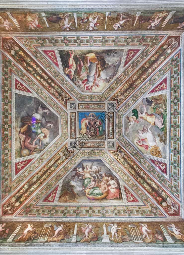 Ceiling Fresco of the Aurora Hall in the Estense Castle, Ferrara