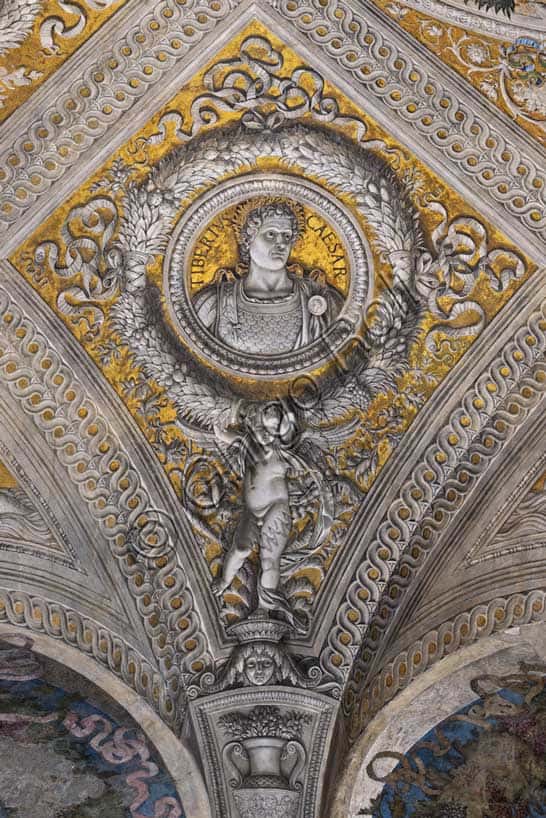 Vault of the Camera Picta: Lozenge with Portrait of Tiberius in Mantua