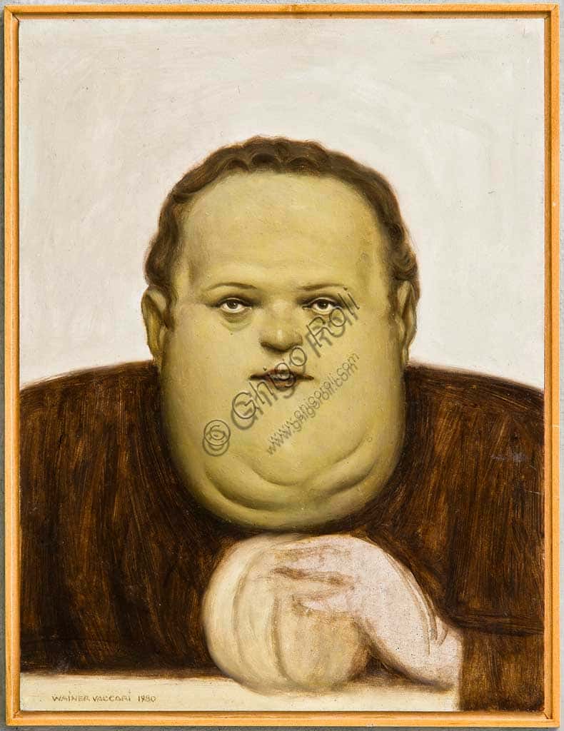 Wainer Vaccari, 'Man with Pumpkin': Assicoop - Unipol Collection