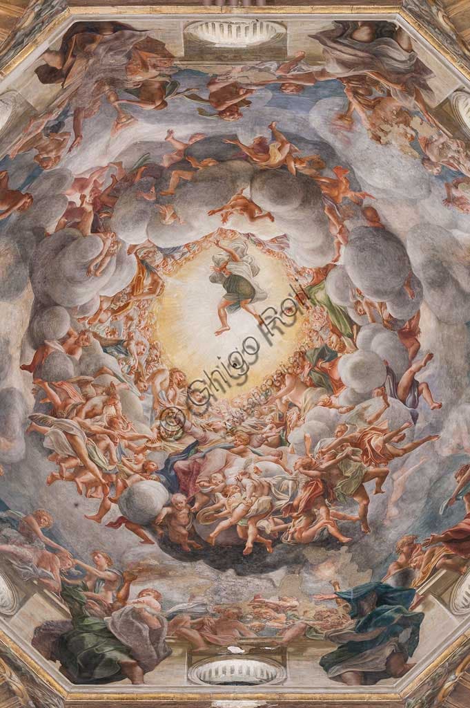 Affresco Assunzione della Vergine di Correggio nella cupola del Duomo di Parma