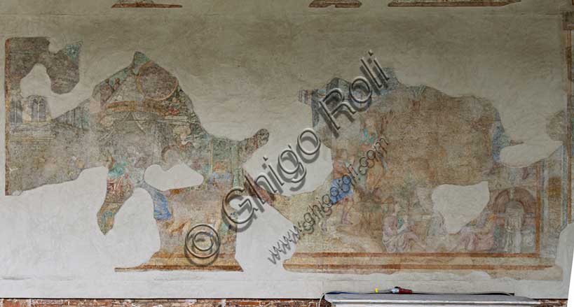 Affresco Giovinezza e Sacrificio di Isacco di Benozzo Gozzoli nel Camposanto Monumentale di Pisa