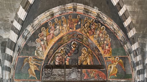 Last Judgment fresco, St. Lawrence Cathedral, Genoa, endonarthex, circa 1312