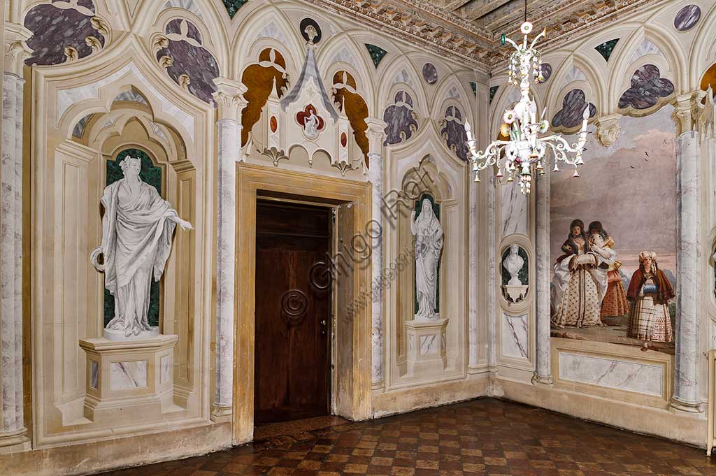Fresco A Winter Walk Giandomenico Tiepolo Villa Valmarana ai Nani Vicenza detail