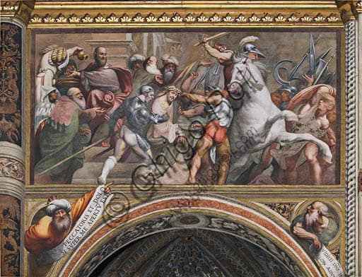 Affresco di Pilato che si lava le mani di Pordenone, Duomo di Cremona, navata mediana, 1520