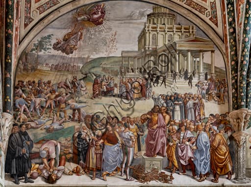 Affresco Predica dell'Anticristo di Luca Signorelli, Cappella di San Brizio, Duomo di Orvieto