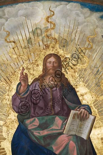 Affresco Redentore in Gloria di Boccaccio Boccaccino nel catino abside del Duomo di Cremona