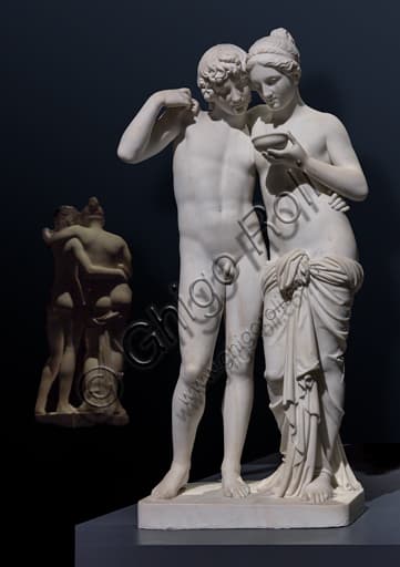 Scultura in marmo di Carrara Amore e Psiche di Bertel Thorvaldsen, 1861