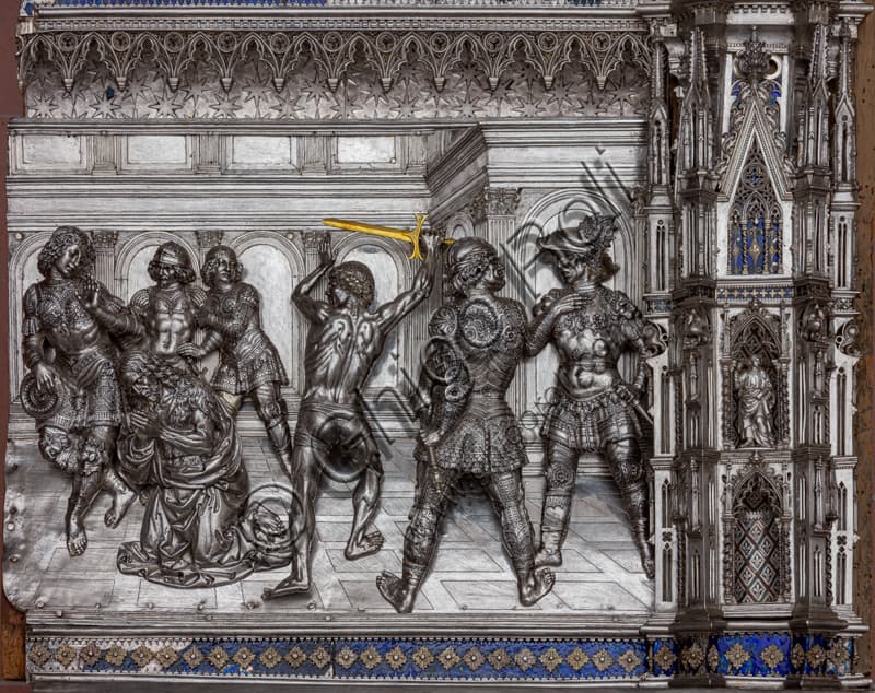 Silver tile Beheading of St John the Baptist Andrea del Verrocchio Museum Opera del Duomo Florence