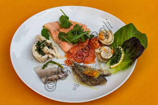 Antipasto freddo di pesce di lago del Lago Maggiore, Ristorante Imbarcadero Isola Pescatori