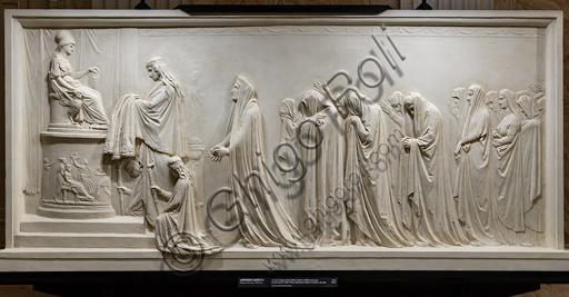 Scultura in gesso di Antonio Canova Ecuba e donne troiane offrono peplo a Pallade Atena