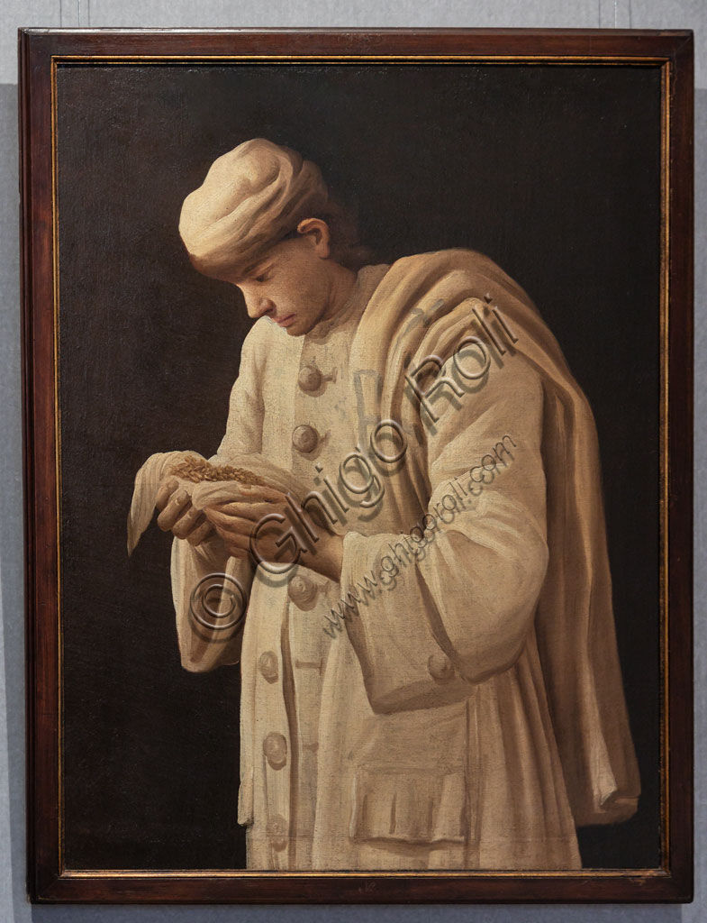 Dipinto 'Il Mugnaio' di Antonio Cifrondi, olio su tela 1720, Pinacoteca Tosio Martinengo Brescia