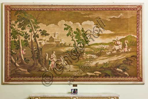 Arazzo francese del tardo Seicento nella Sala dei Muri Scrostati, Palazzo dei Normanni (Palazzo Reale), Palermo