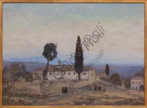 Dipinto Ave Maria a Guardiagrele, olio su tela di Michele Cascella (1927)